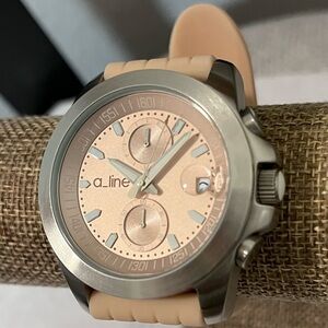 A_LINE ‘AROHA’ LOVED AUTHENTIC BEIGE STAINLESS STEEL CHRONOGRAPH LADIES WATCH